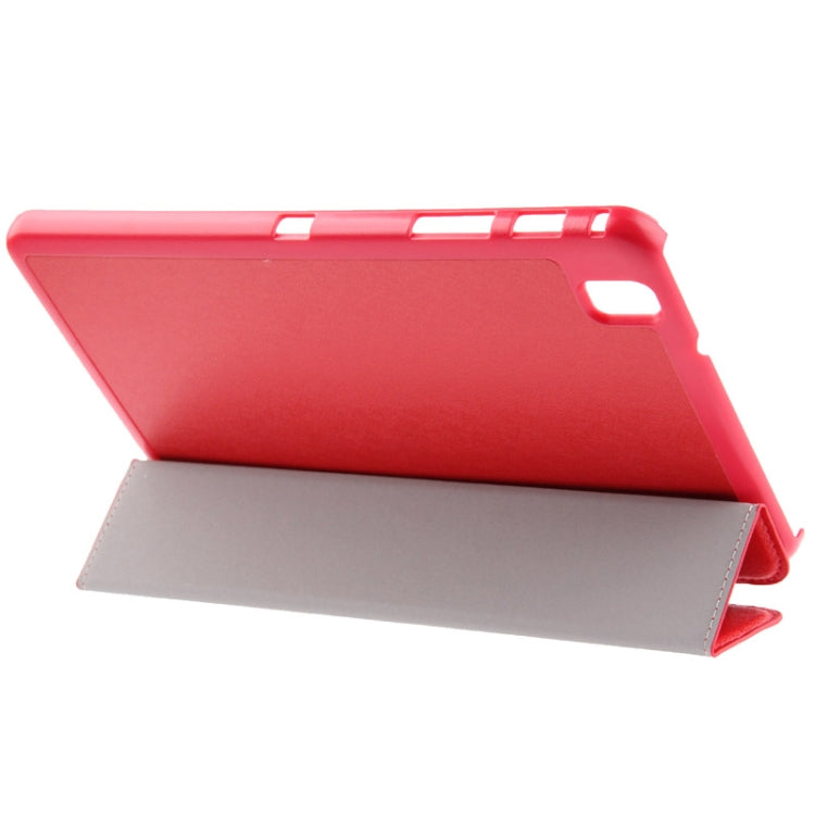 3-folding Hairline Texture Leather Case with Holder for Galaxy Tab Pro 8.4 / T320