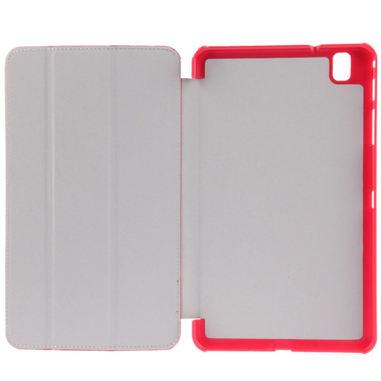 3-folding Hairline Texture Leather Case with Holder for Galaxy Tab Pro 8.4 / T320