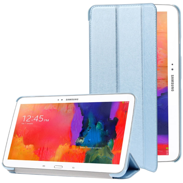 3-folding Hairline Texture Leather Case with Holder for Galaxy Tab Pro 8.4 / T320