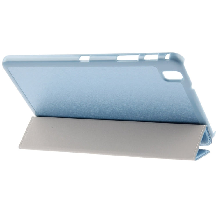 3-folding Hairline Texture Leather Case with Holder for Galaxy Tab Pro 8.4 / T320
