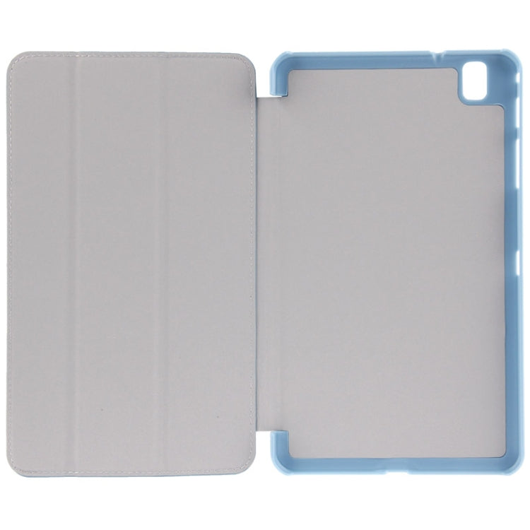 3-folding Hairline Texture Leather Case with Holder for Galaxy Tab Pro 8.4 / T320