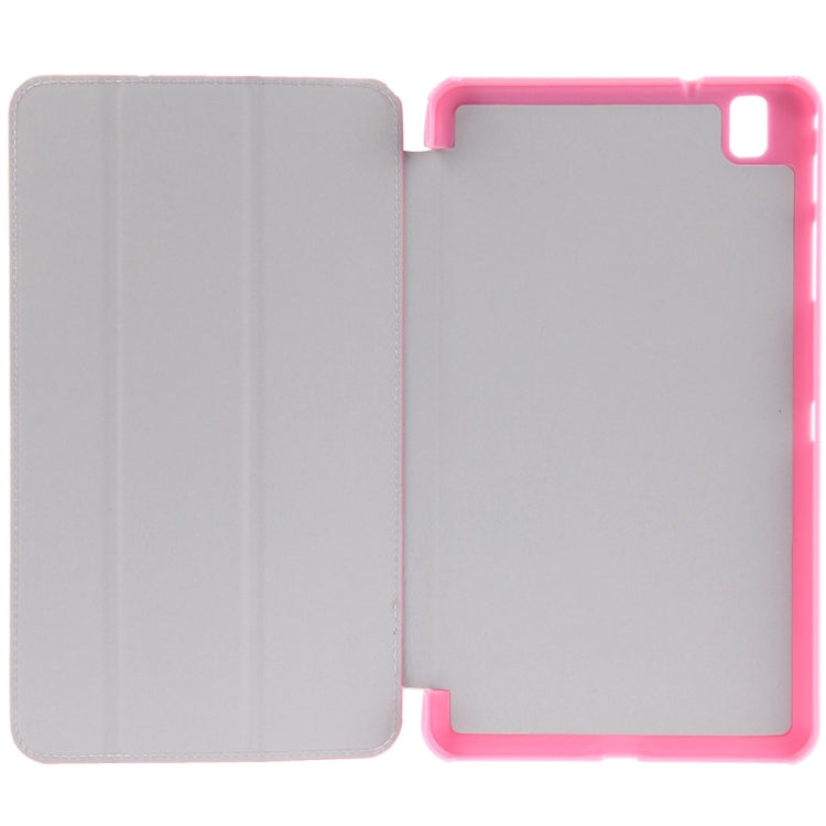 3-folding Hairline Texture Leather Case with Holder for Galaxy Tab Pro 8.4 / T320