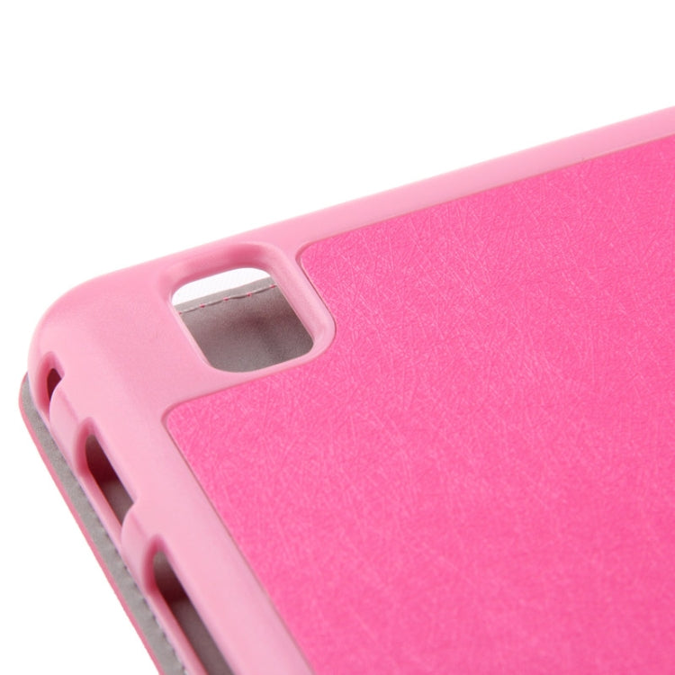 3-folding Hairline Texture Leather Case with Holder for Galaxy Tab Pro 8.4 / T320