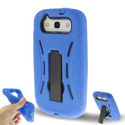 Silicone Case + Plastic Case with Holder for Galaxy SIII / i9300