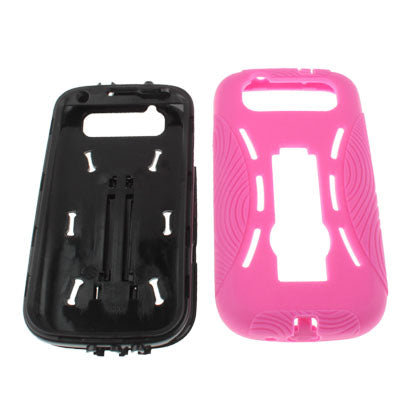 Silicone Case + Plastic Case with Holder for Galaxy SIII / i9300