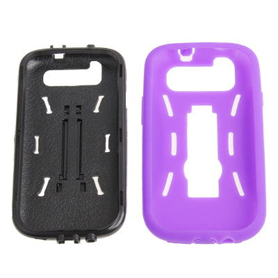 Silicone Case + Plastic Case with Holder for Galaxy SIII / i9300