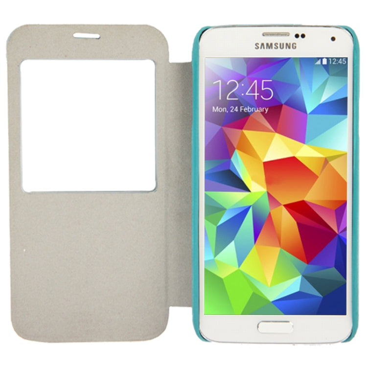 Crazy Horse Texture Leather Case with Call Display ID for Galaxy S5 / G900