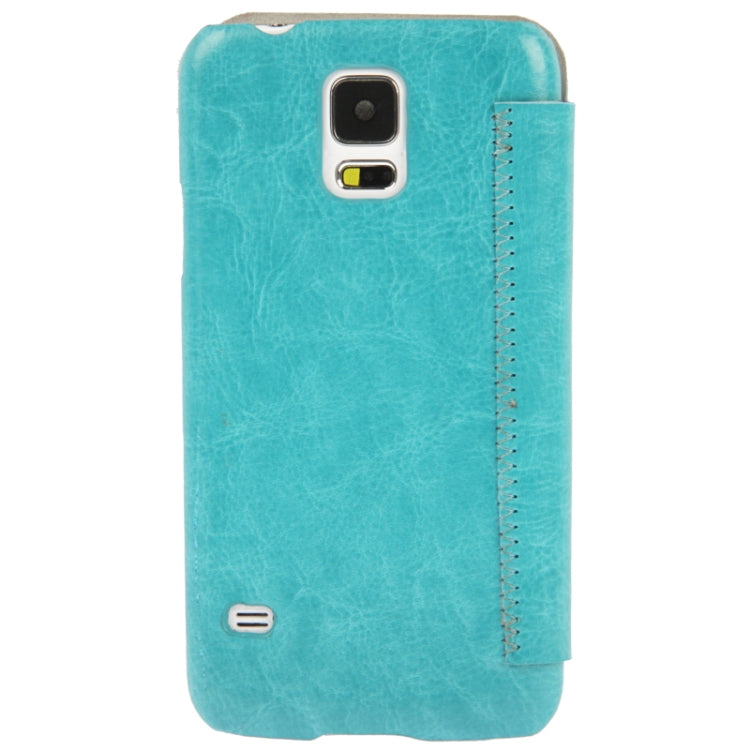 Crazy Horse Texture Leather Case with Call Display ID for Galaxy S5 / G900