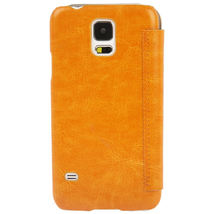 Crazy Horse Texture Leather Case with Call Display ID for Galaxy S5 / G900