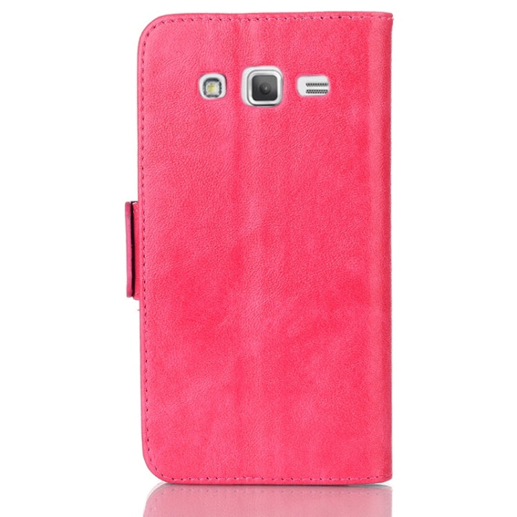 Oil Leather Case with Credit Card Slot & Holder for Galaxy Grand 2 / G7106