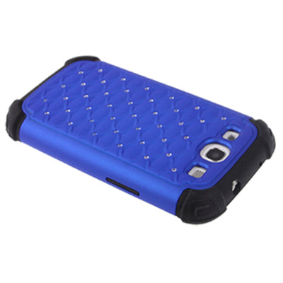 Luxury Bling Diamond Encrusted Detachable Plastic + Silicon Protective Cases for Galaxy SIII / i9300