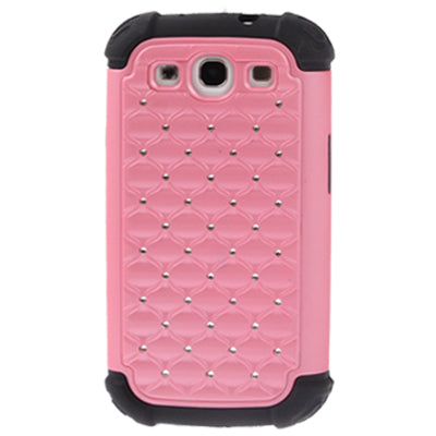 Luxury Bling Diamond Encrusted Detachable Plastic + Silicon Protective Cases for Galaxy SIII / i9300