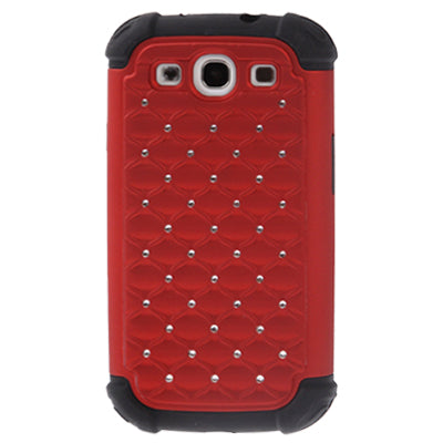 Luxury Bling Diamond Encrusted Detachable Plastic + Silicon Protective Cases for Galaxy SIII / i9300