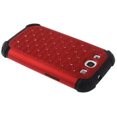 Luxury Bling Diamond Encrusted Detachable Plastic + Silicon Protective Cases for Galaxy SIII / i9300