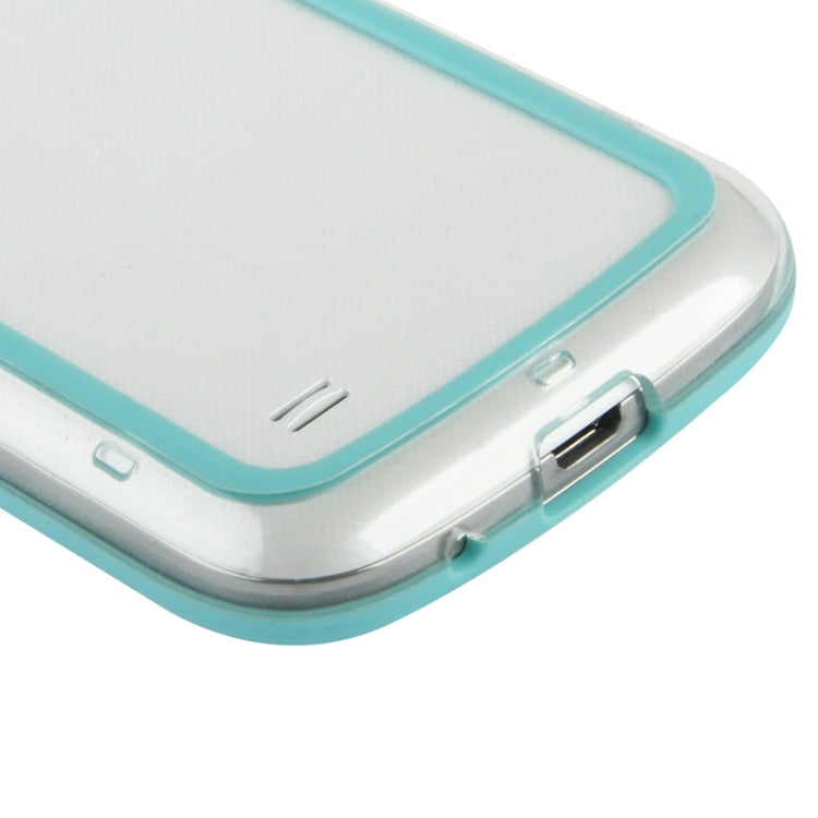 Transparent Plastic + TPU Bumper Frame for Galaxy S IV mini / i9190