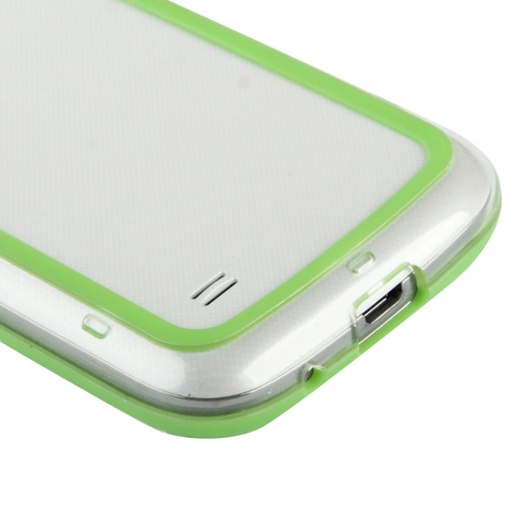 Transparent Plastic + TPU Bumper Frame for Galaxy S IV mini / i9190