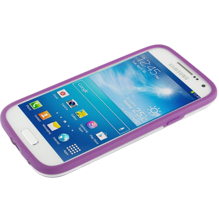 Transparent Plastic + TPU Bumper Frame for Galaxy S IV mini / i9190