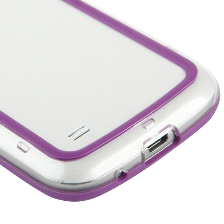 Transparent Plastic + TPU Bumper Frame for Galaxy S IV mini / i9190