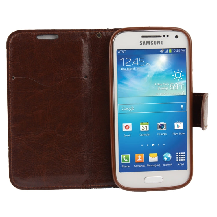 Denim Texture Horizontal Flip Leather Case with Credit Card Slots & Holder for Galaxy S IV mini / i9190