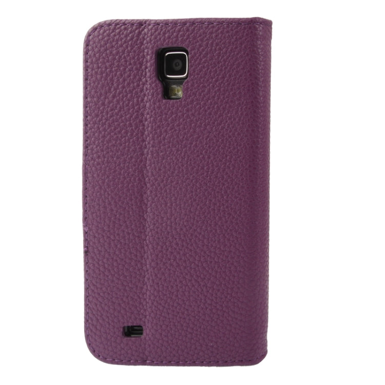 Litchi Texture Horizontal Flip Leather Case with Holder & Credit Card Slots for Galaxy S IV Active / i9295