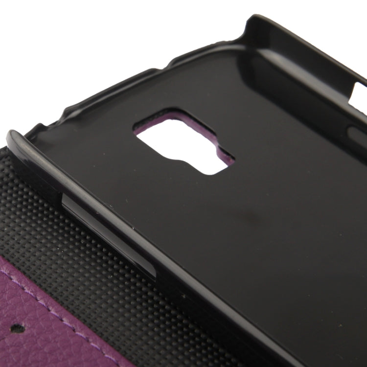 Litchi Texture Horizontal Flip Leather Case with Holder & Credit Card Slots for Galaxy S IV Active / i9295