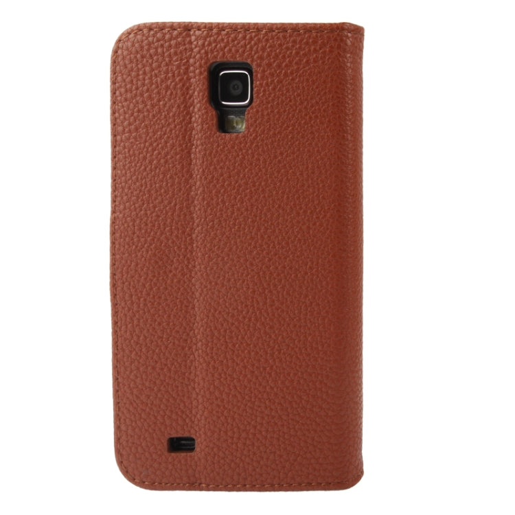 Litchi Texture Horizontal Flip Leather Case with Holder & Credit Card Slots for Galaxy S IV Active / i9295