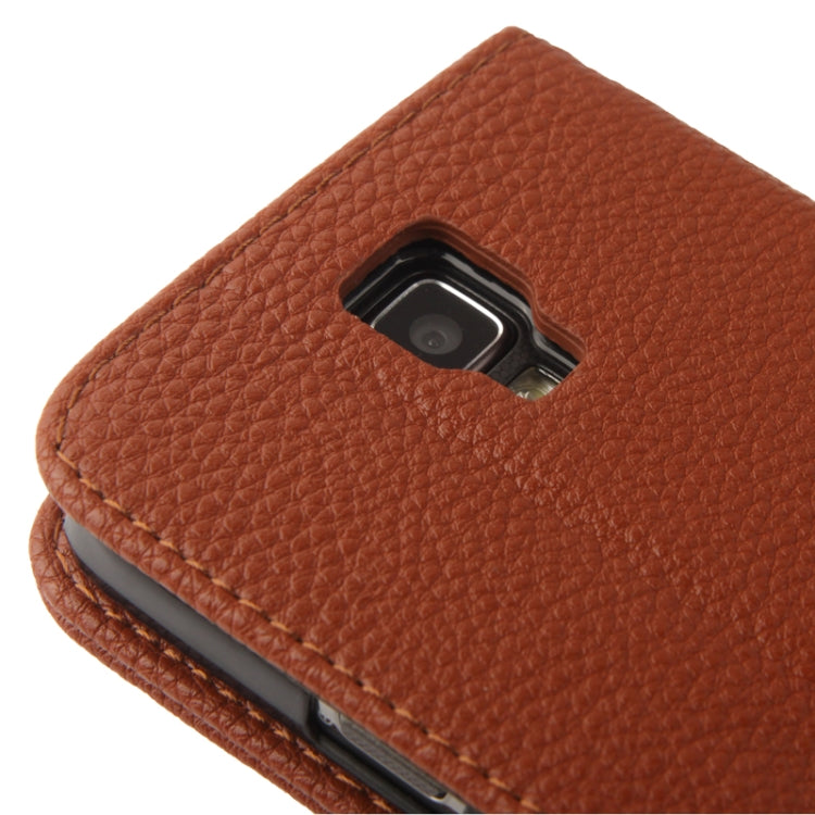 Litchi Texture Horizontal Flip Leather Case with Holder & Credit Card Slots for Galaxy S IV Active / i9295
