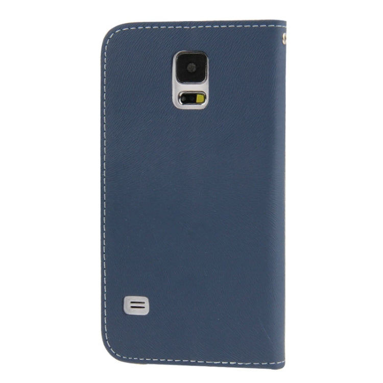 2-color Discoloring Texture Leather Case with Card Slots & Holder for Galaxy S5 / G900