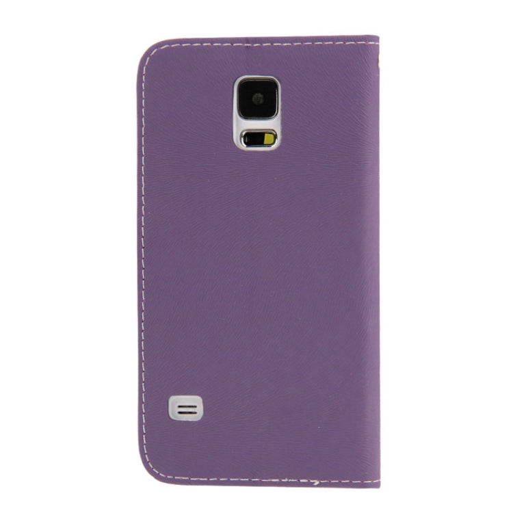 2-color Discoloring Texture Leather Case with Card Slots & Holder for Galaxy S5 / G900