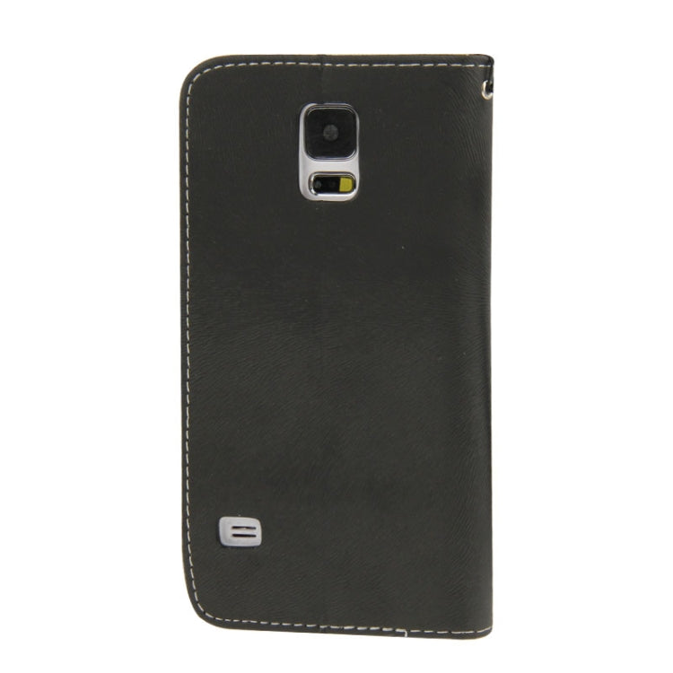 2-color Discoloring Texture Leather Case with Card Slots & Holder for Galaxy S5 / G900