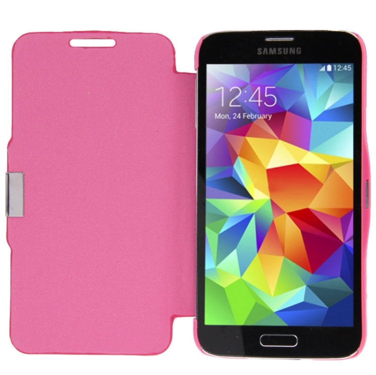 Brushed Texture Horizontal Flip Magnetic Buckle Leather Protective Case for Galaxy S5 / G900