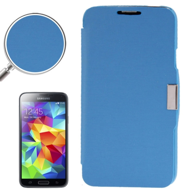 Brushed Texture Horizontal Flip Magnetic Buckle Leather Protective Case for Galaxy S5 / G900