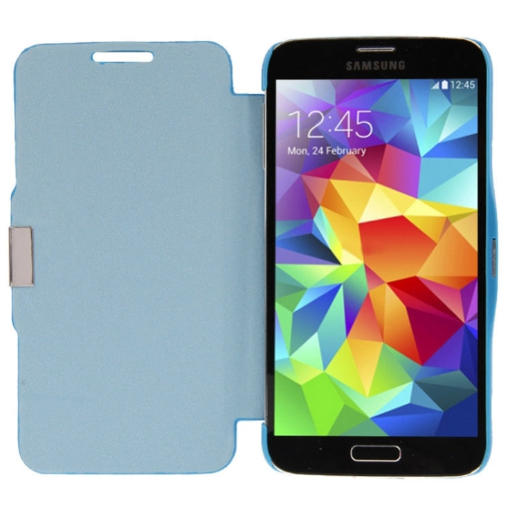 Brushed Texture Horizontal Flip Magnetic Buckle Leather Protective Case for Galaxy S5 / G900