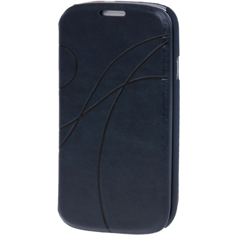 Embossing Pattern Flip Leather Case with Credit Card Slot / Holder / Suction Cup for Galaxy S III / i9300