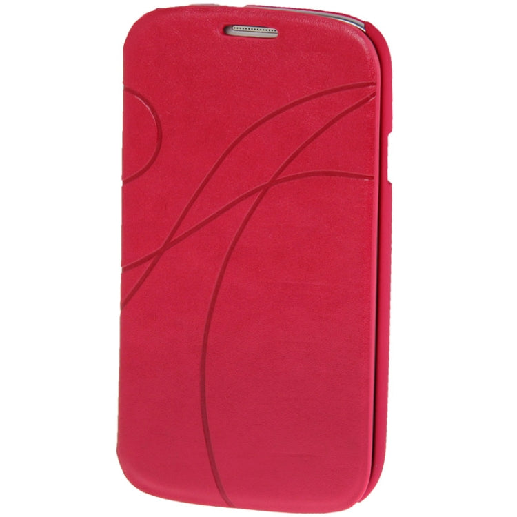 Embossing Pattern Flip Leather Case with Credit Card Slot / Holder / Suction Cup for Galaxy S III / i9300