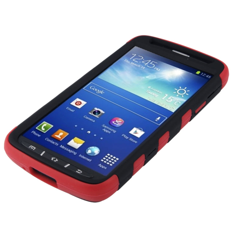 2-color Series Plastic + Silicon Combination Case for Galaxy S IV Active / i9295(Red)