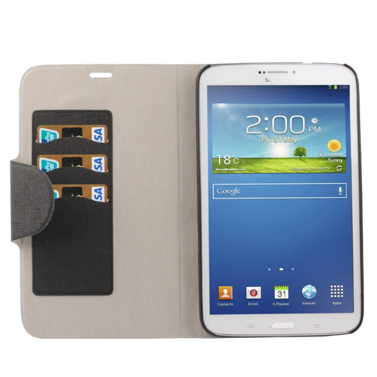 Linen Texture Leather Case with Credit Card Slot for Galaxy Tab 3 (8.0) / T3100 / T3110