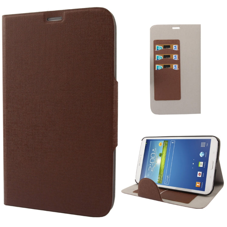 Linen Texture Leather Case with Credit Card Slot for Galaxy Tab 3 (8.0) / T3100 / T3110