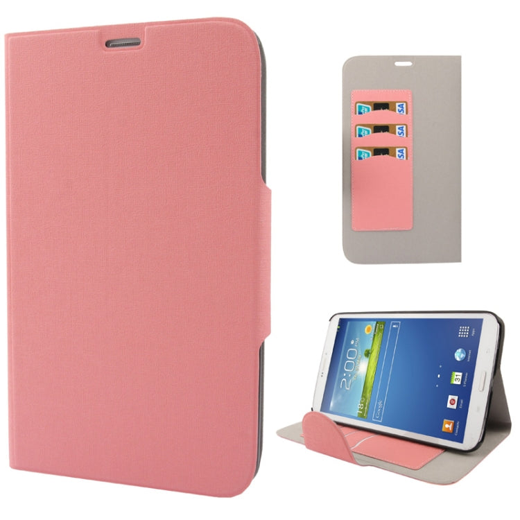 Linen Texture Leather Case with Credit Card Slot for Galaxy Tab 3 (8.0) / T3100 / T3110