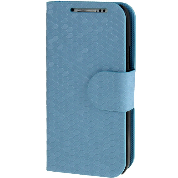 Honeycomb Texture Flip  Leather Case with Credit Card Slots & Holder for Galaxy S IV mini / i9190