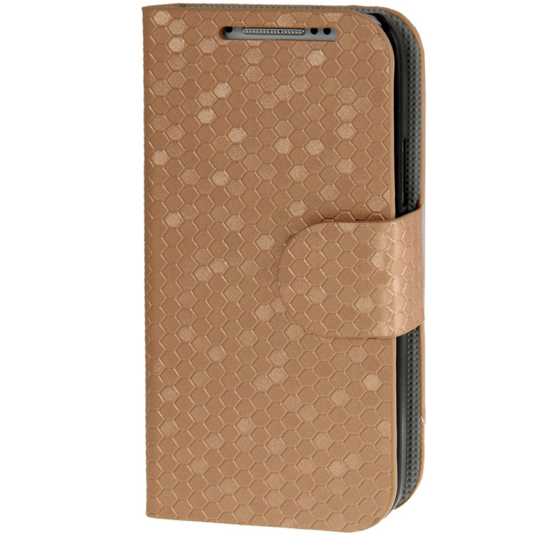 Honeycomb Texture Flip  Leather Case with Credit Card Slots & Holder for Galaxy S IV mini / i9190