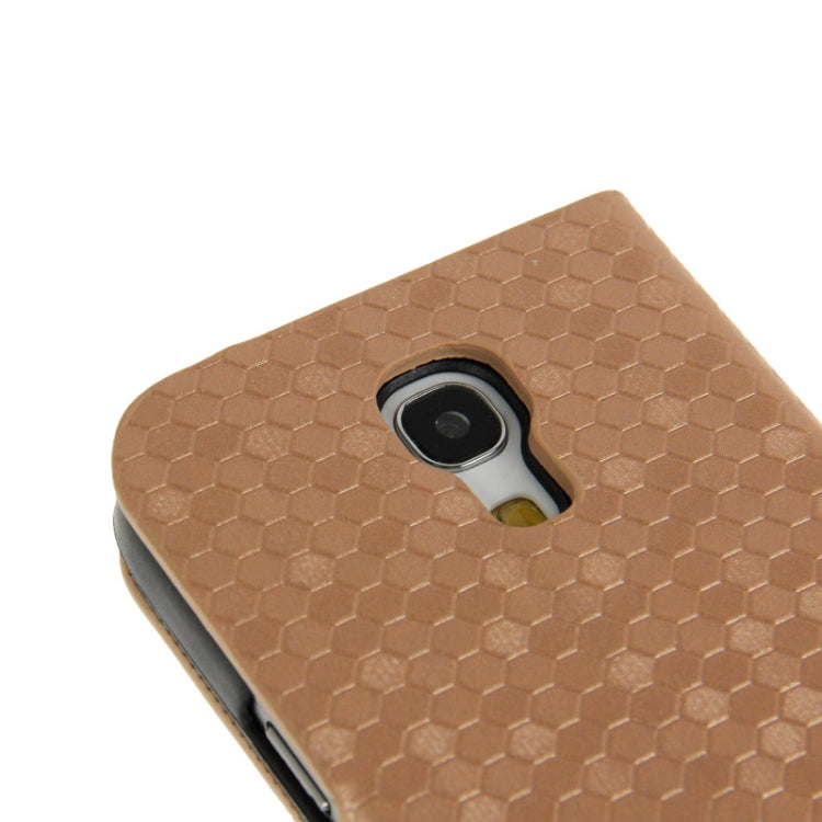 Honeycomb Texture Flip  Leather Case with Credit Card Slots & Holder for Galaxy S IV mini / i9190