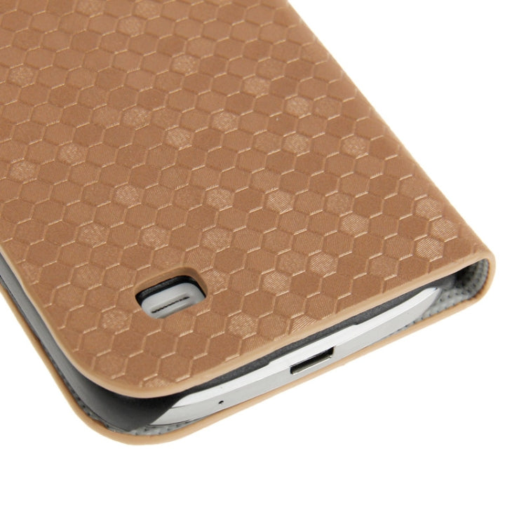 Honeycomb Texture Flip  Leather Case with Credit Card Slots & Holder for Galaxy S IV mini / i9190