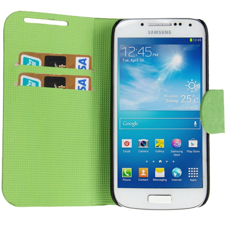 Honeycomb Texture Flip  Leather Case with Credit Card Slots & Holder for Galaxy S IV mini / i9190