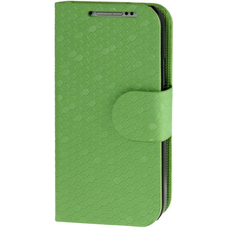 Honeycomb Texture Flip  Leather Case with Credit Card Slots & Holder for Galaxy S IV mini / i9190