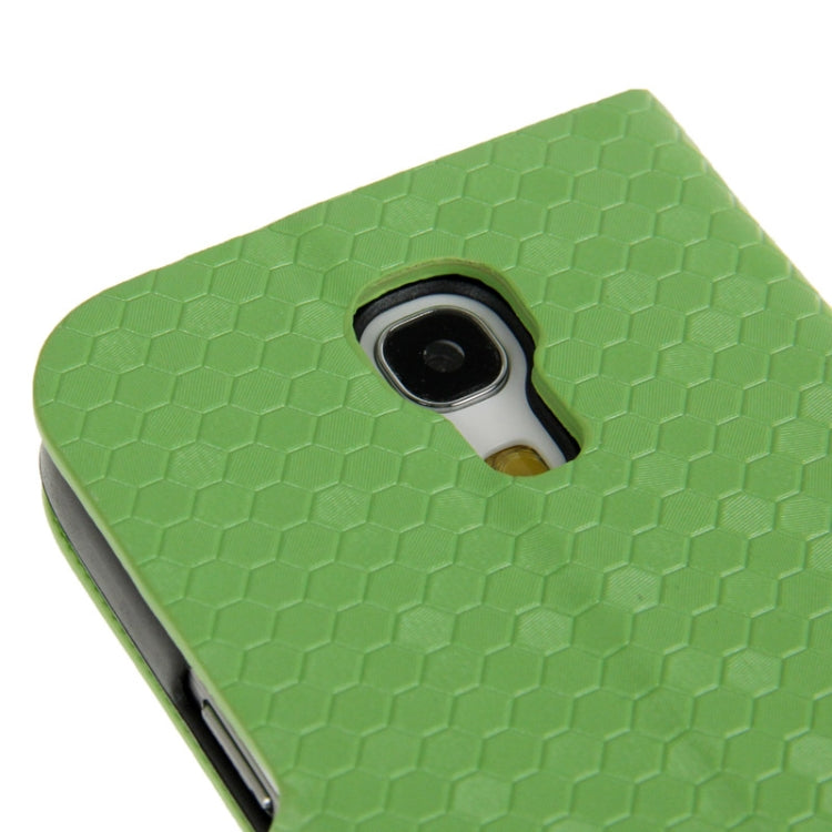 Honeycomb Texture Flip  Leather Case with Credit Card Slots & Holder for Galaxy S IV mini / i9190