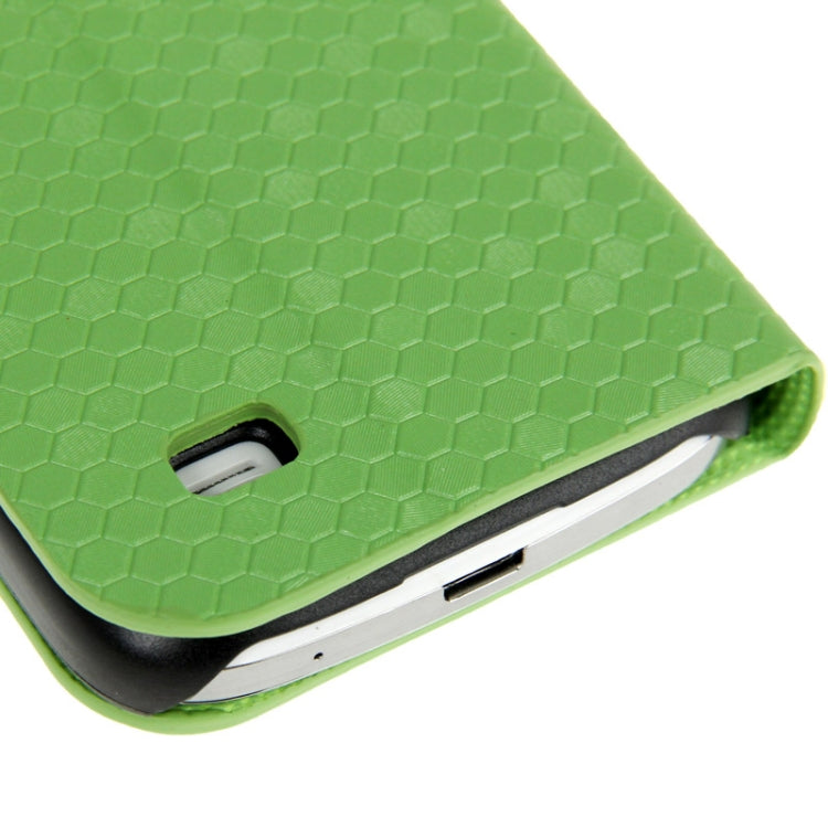 Honeycomb Texture Flip  Leather Case with Credit Card Slots & Holder for Galaxy S IV mini / i9190
