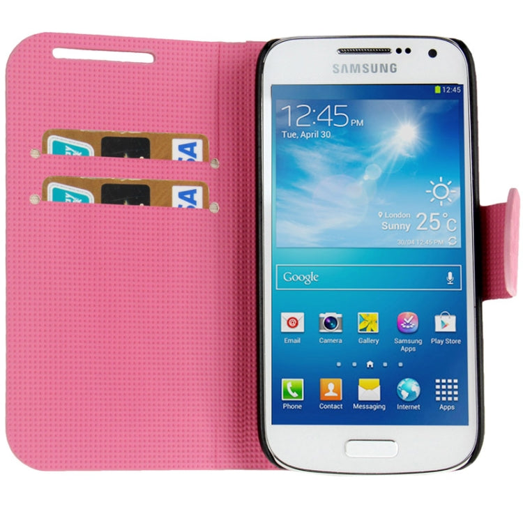 Honeycomb Texture Flip  Leather Case with Credit Card Slots & Holder for Galaxy S IV mini / i9190