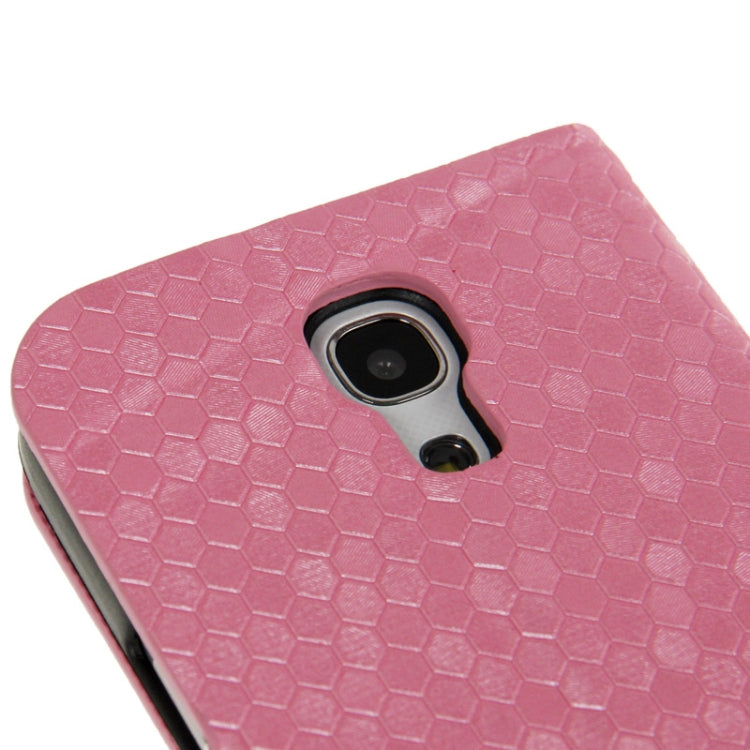 Honeycomb Texture Flip  Leather Case with Credit Card Slots & Holder for Galaxy S IV mini / i9190