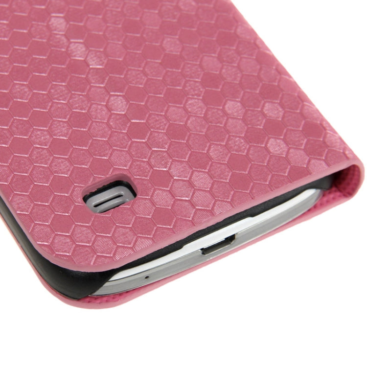 Honeycomb Texture Flip  Leather Case with Credit Card Slots & Holder for Galaxy S IV mini / i9190